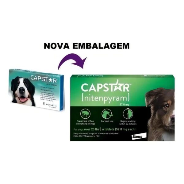 Antipulgas Capstar 57mg Para Cães Caixa Com 6 Comprimidos – Elanco - Imagem 9