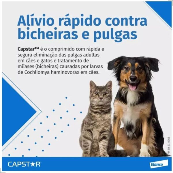 Antipulgas Capstar 57mg Para Cães Caixa Com 6 Comprimidos – Elanco - Imagem 3