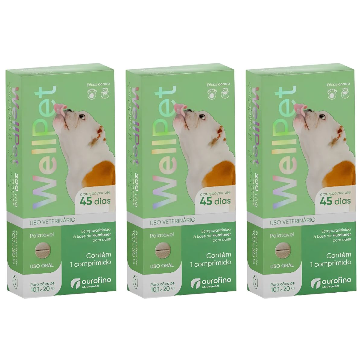 3un Wellpet 200mg - Caes De 10,1 A 20kg