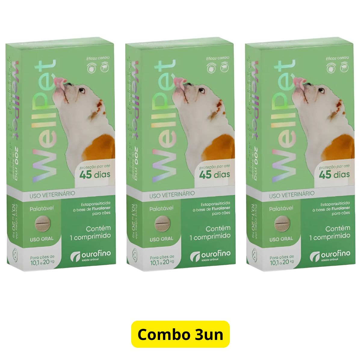 3un Wellpet 200mg - Caes De 10,1 A 20kg - Imagem 2