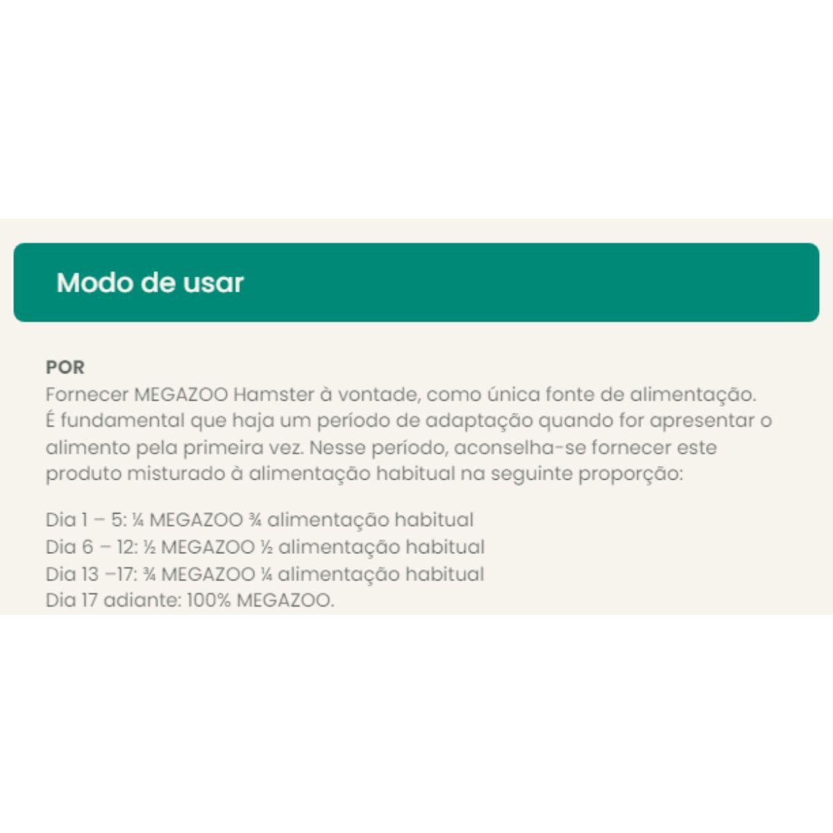 2un MegaZoo Extrusada Hamster E Gerbil 300g - Imagem 6