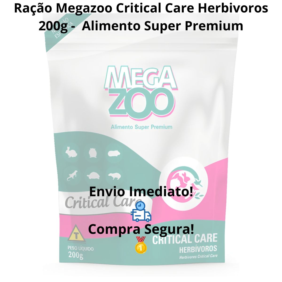 Ração Critical Care Herbivoros 200g - MegaZoo - Imagem 6