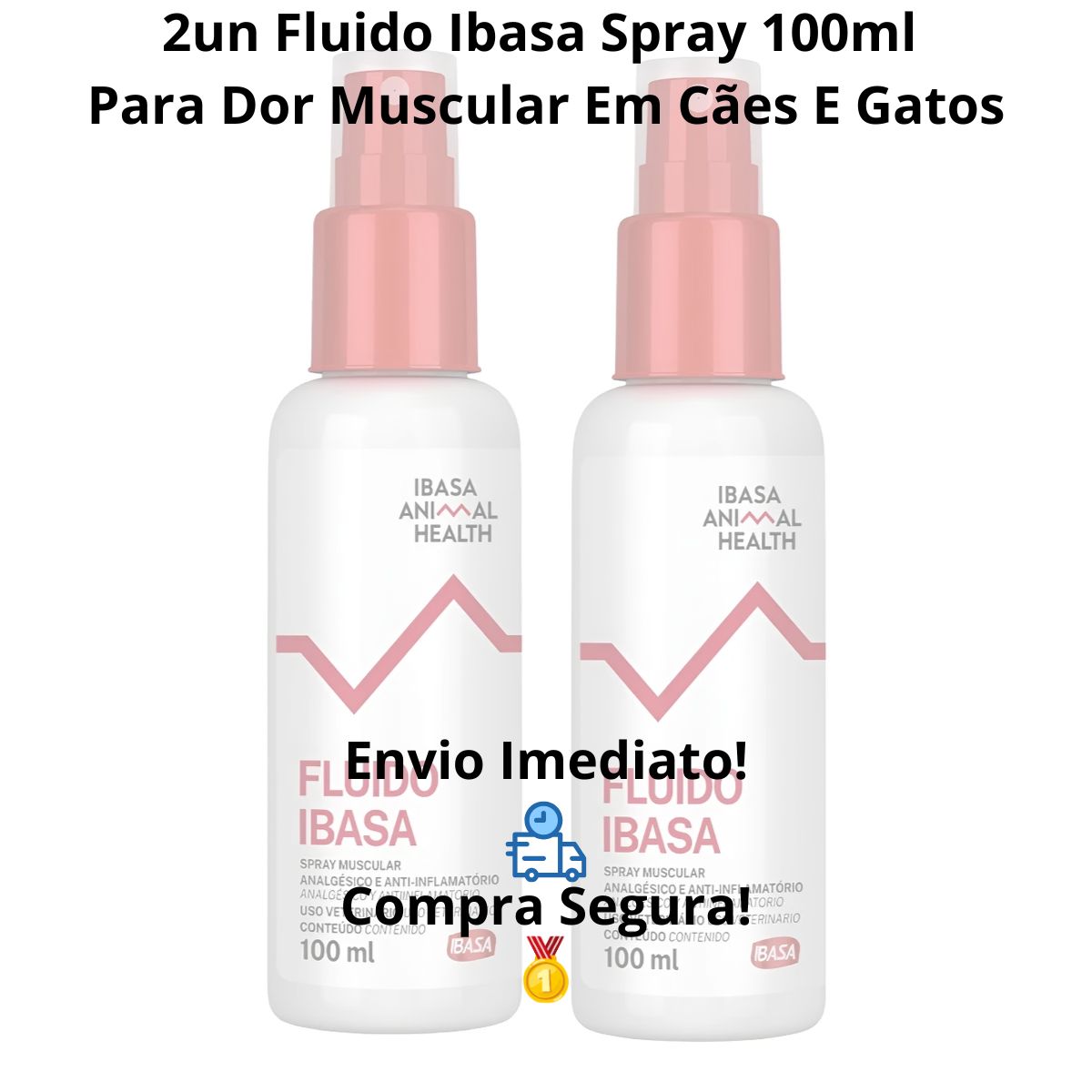 2un Fluido Ibasa Spray 100ml - Para Dor Muscular - Imagem 7