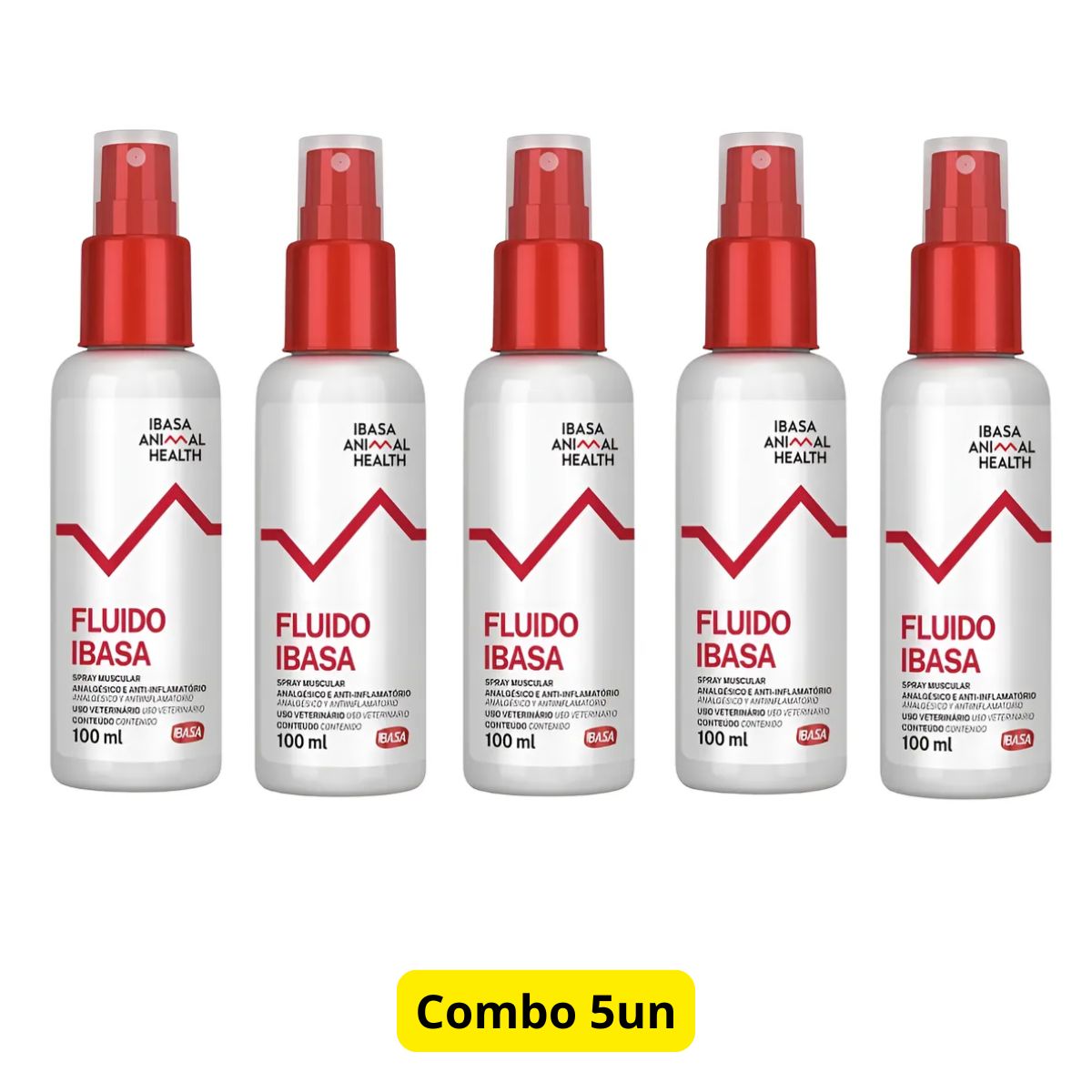 5un Fluido Ibasa Spray 100ml - Para Dor Muscular - Imagem 2
