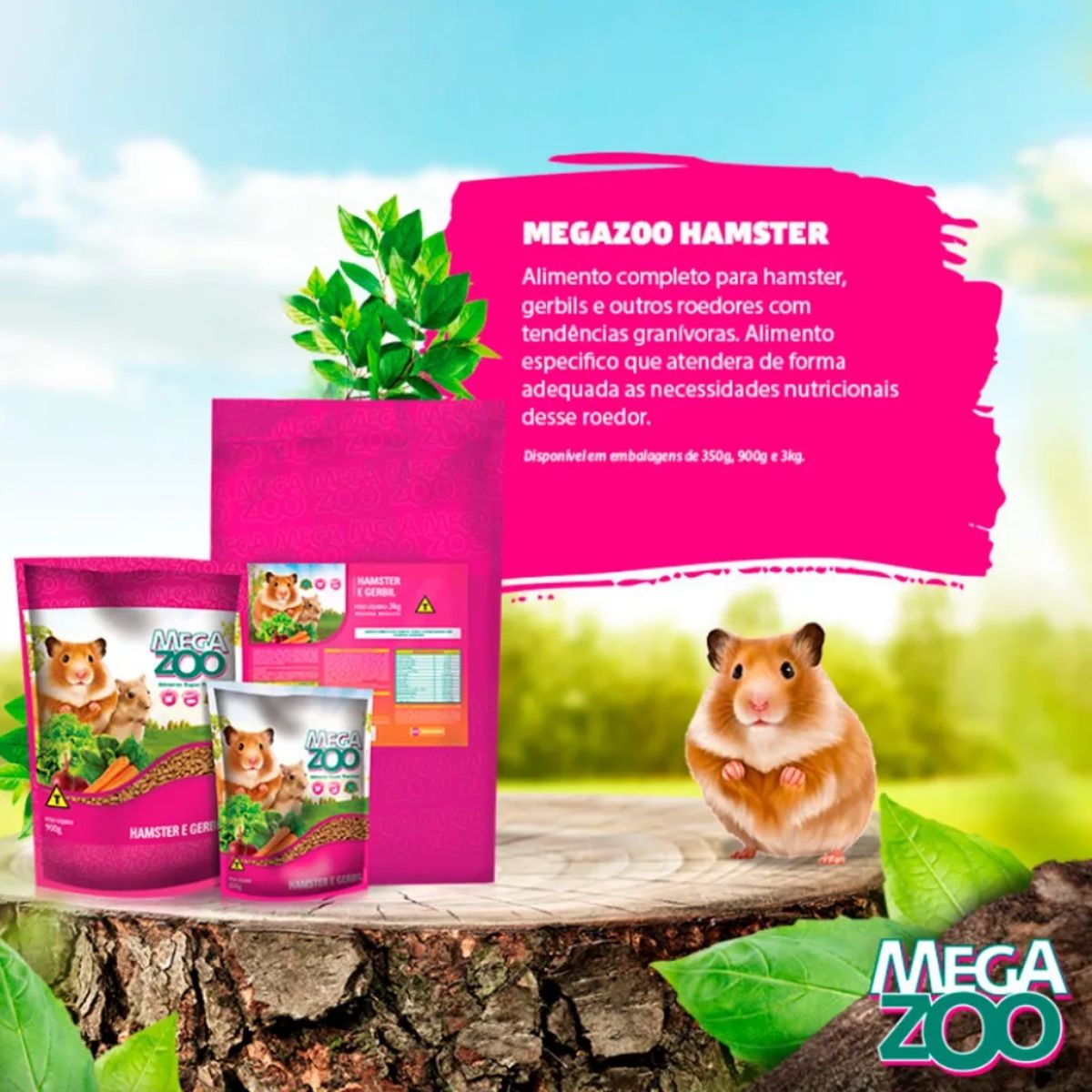 2un MegaZoo Extrusada Hamster E Gerbil 300g - Imagem 8