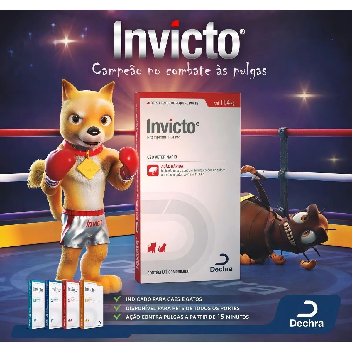 2cx Invicto 11,4mg 1cp - Para Cães E Gatos - Dechra - Imagem 4