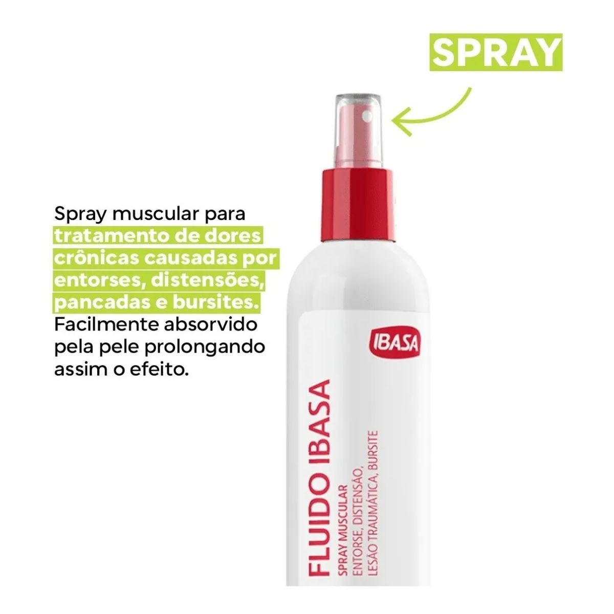 4un Fluido Ibasa Spray 100ml - Para Dor Muscular - Imagem 3