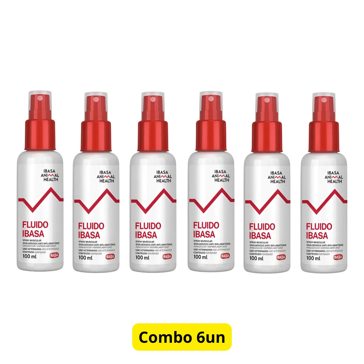 6un Fluido Ibasa Spray 100ml - Para Dor Muscular - Imagem 2