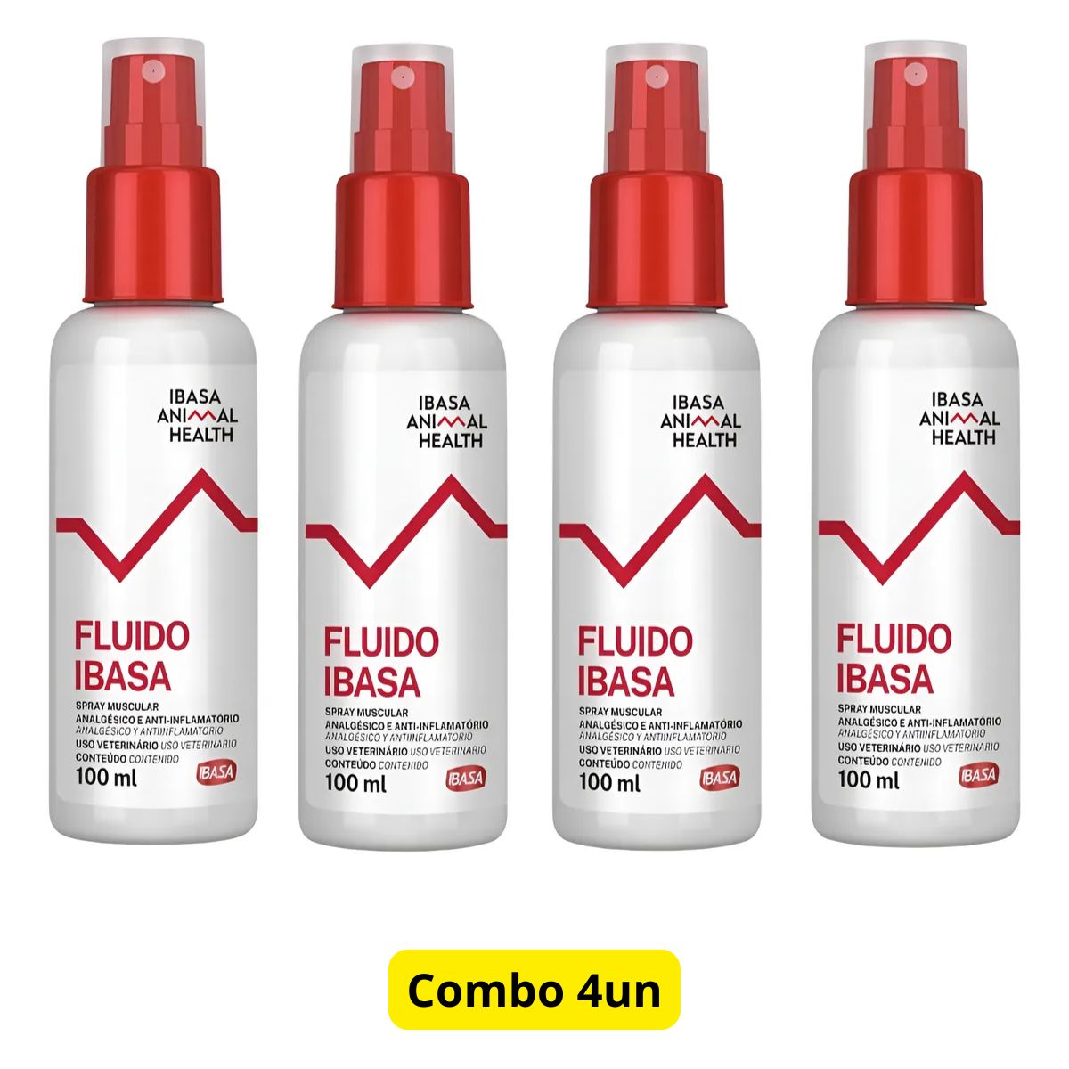4un Fluido Ibasa Spray 100ml - Para Dor Muscular - Imagem 2
