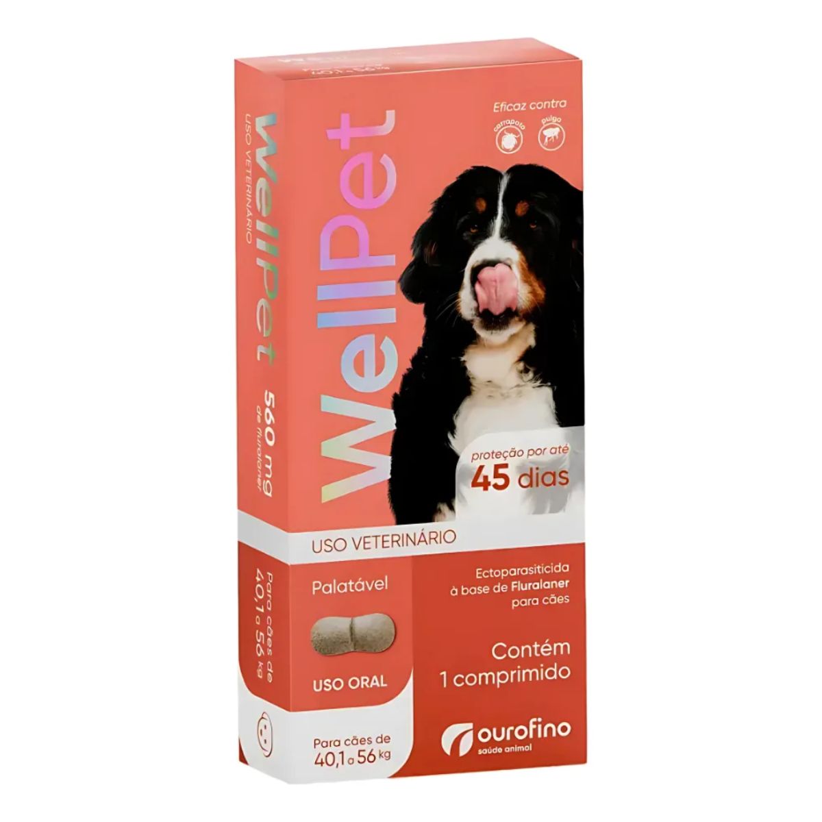 Wellpet 560mg - Caes De 40,1 A 56kg