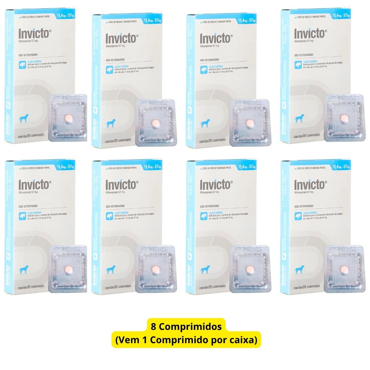 8cx Invicto 57mg 1cp - Para Cães De 11,4 Até 57kg - Dechra - Imagem 2