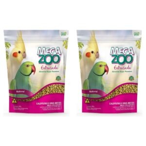 2un MegaZoo Ração Extrusada Calopsitas/Ring Necks MM15 300g