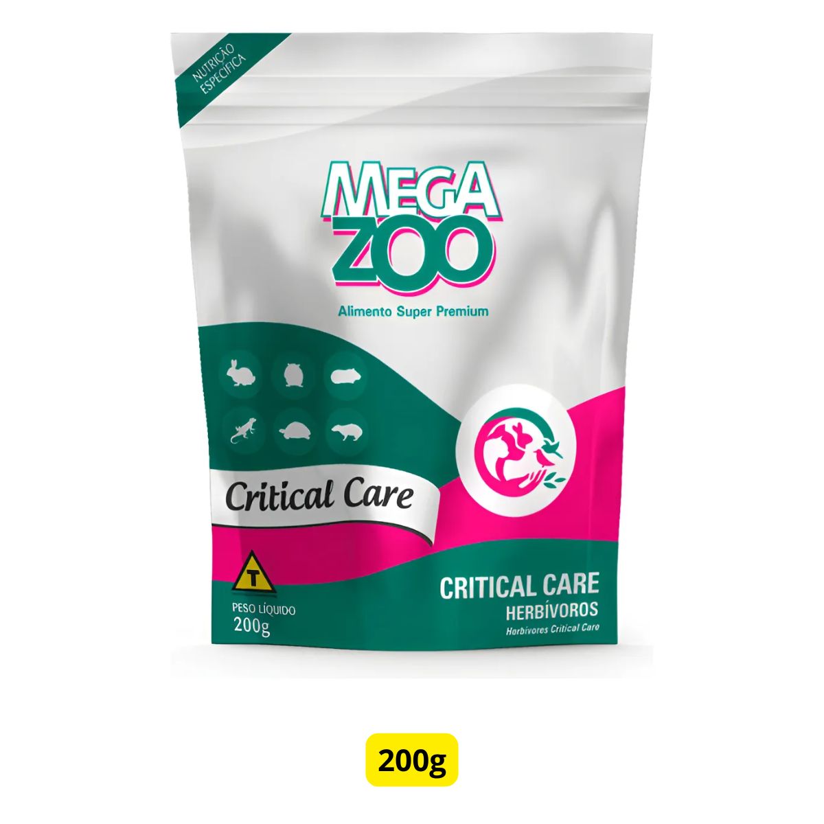 Ração Critical Care Herbivoros 200g - MegaZoo - Imagem 2