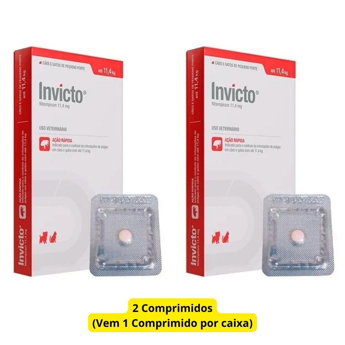 2cx Invicto 11,4mg 1cp - Para Cães E Gatos - Dechra - Imagem 2