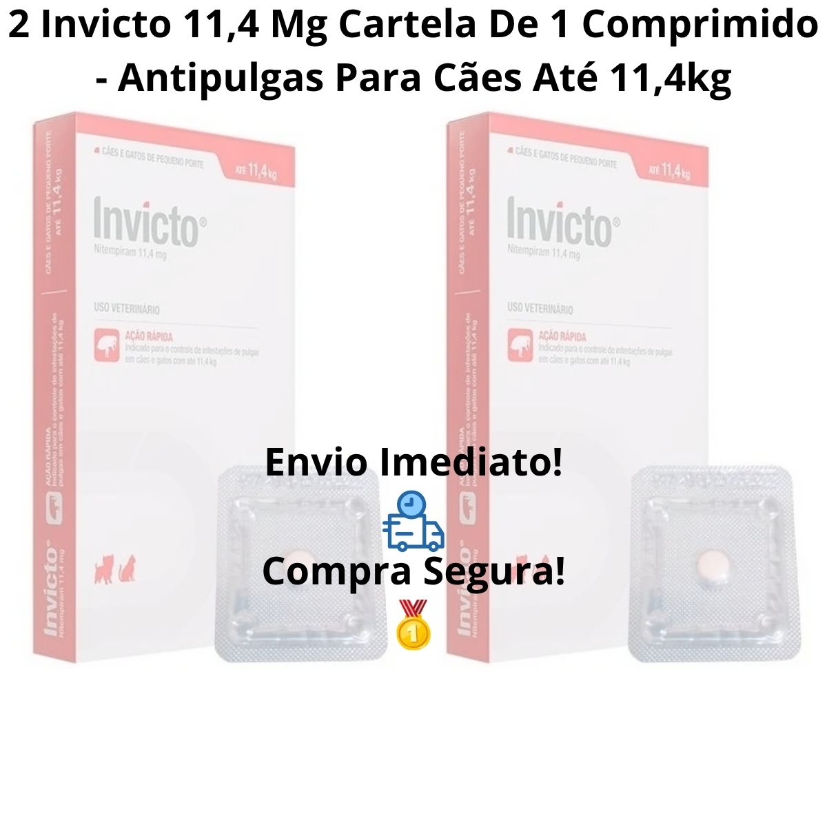 2cx Invicto 11,4mg 1cp - Para Cães E Gatos - Dechra - Imagem 8