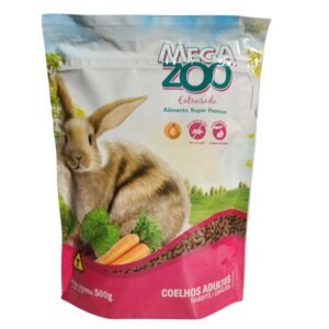 Megazoo Ração Extrusada Coelhos Adultos Ornamentais 500G