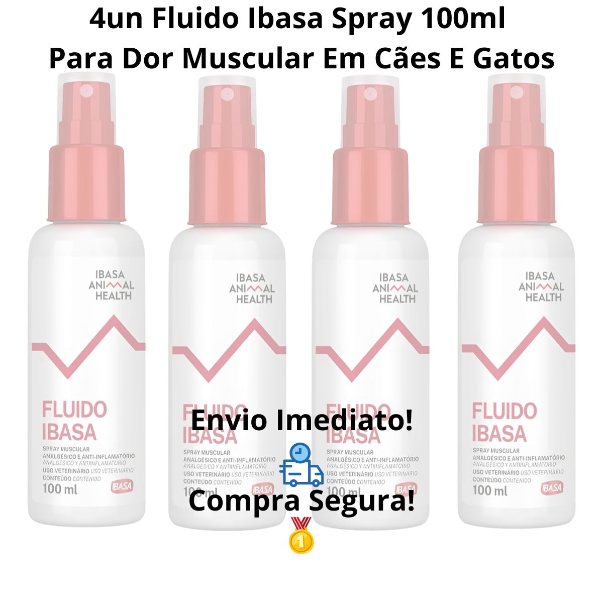 4un Fluido Ibasa Spray 100ml - Para Dor Muscular - Imagem 7
