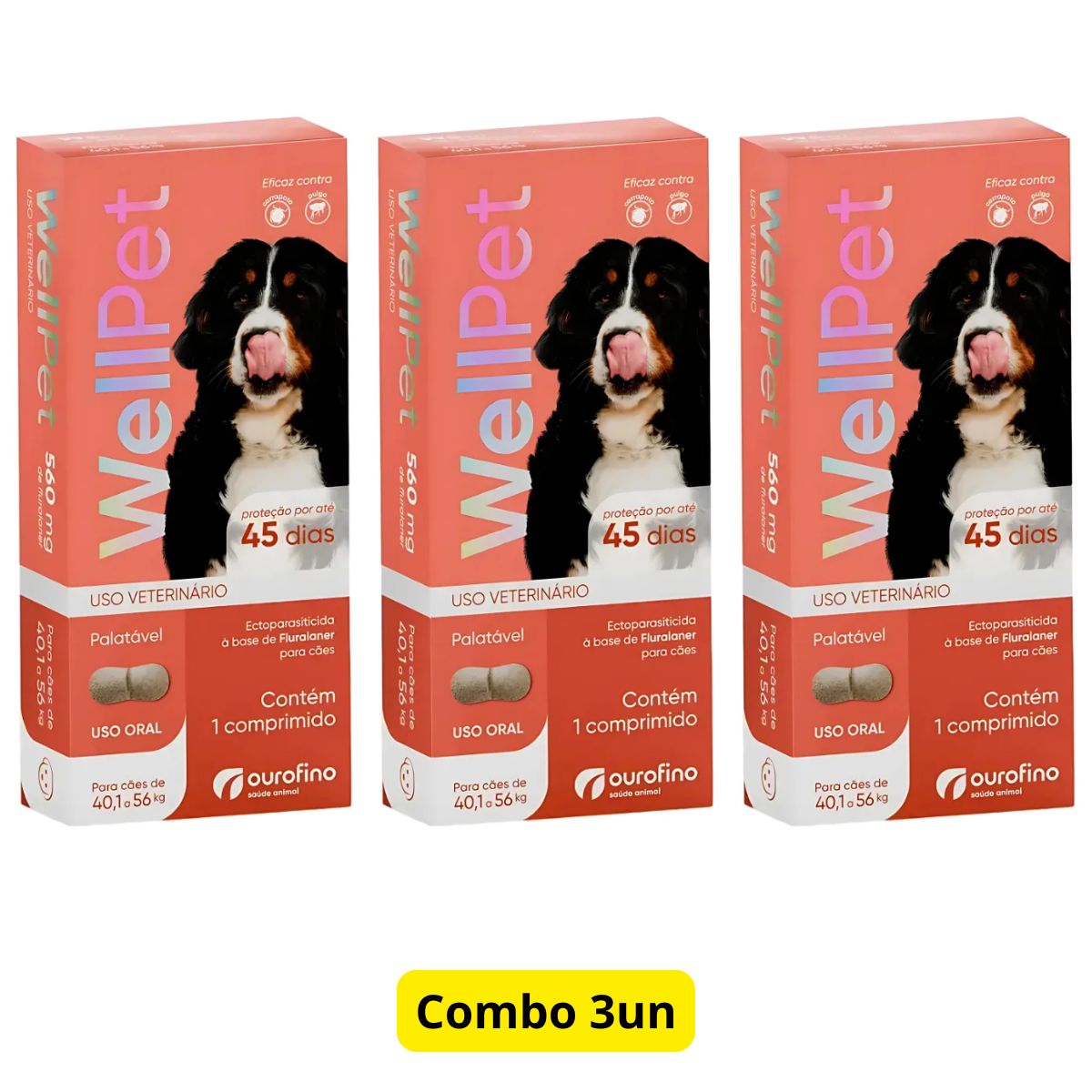 3un Wellpet 560mg - Caes De 40,1 A 56kg - Imagem 2