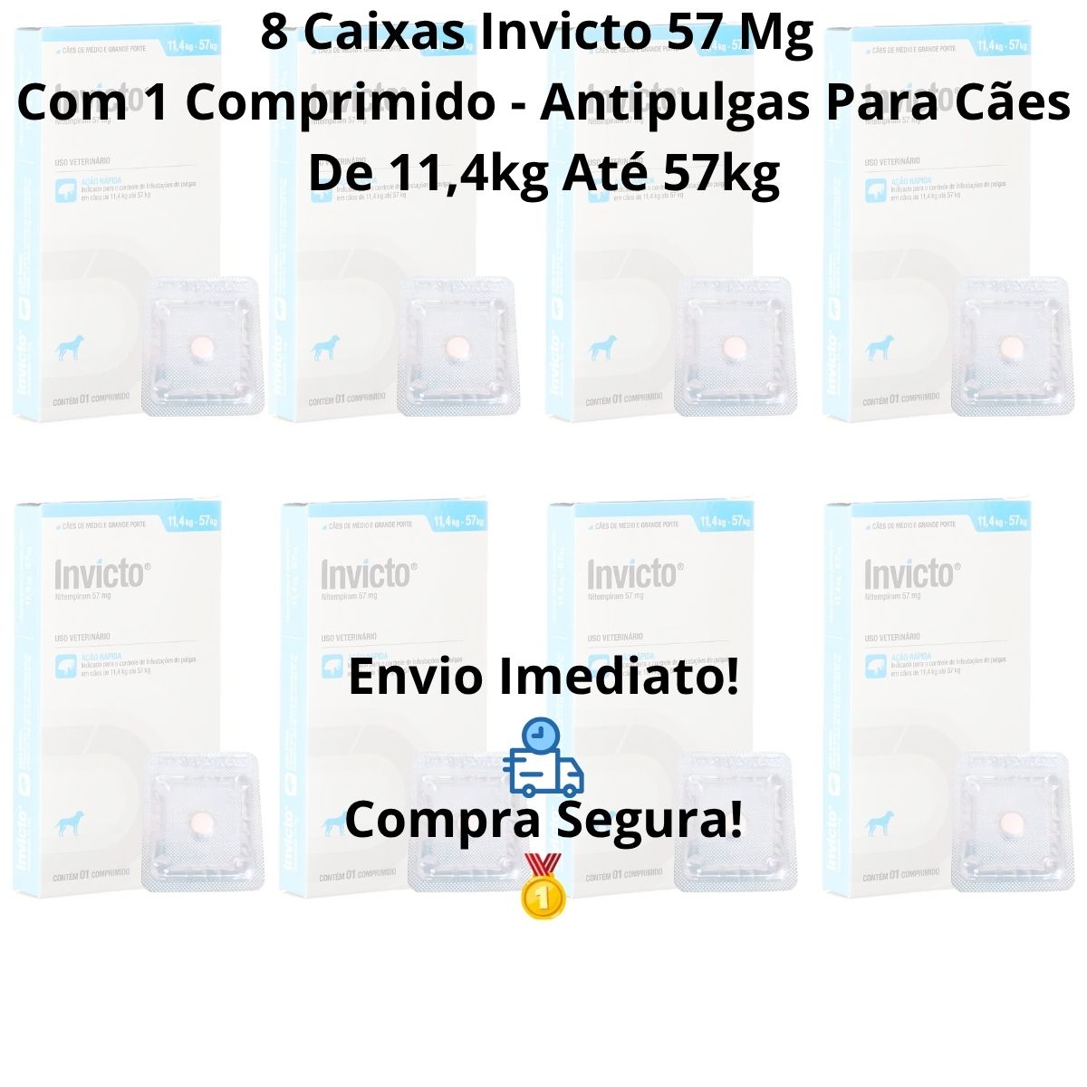 8cx Invicto 57mg 1cp - Para Cães De 11,4 Até 57kg - Dechra - Imagem 9