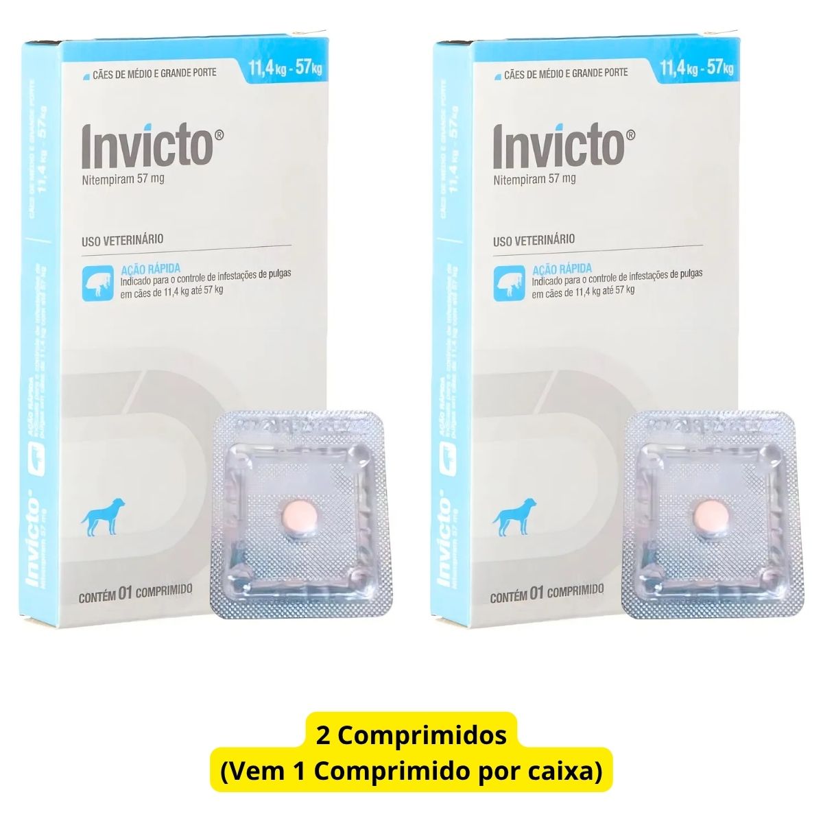 2cx Invicto 57mg 1cp - Para Cães De 11,4 Até 57kg - Dechra - Imagem 2