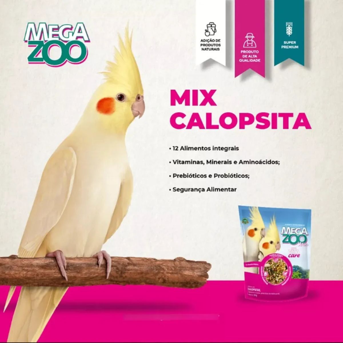 03 Mega Zoo Mix Calopsita 300g - Imagem 7