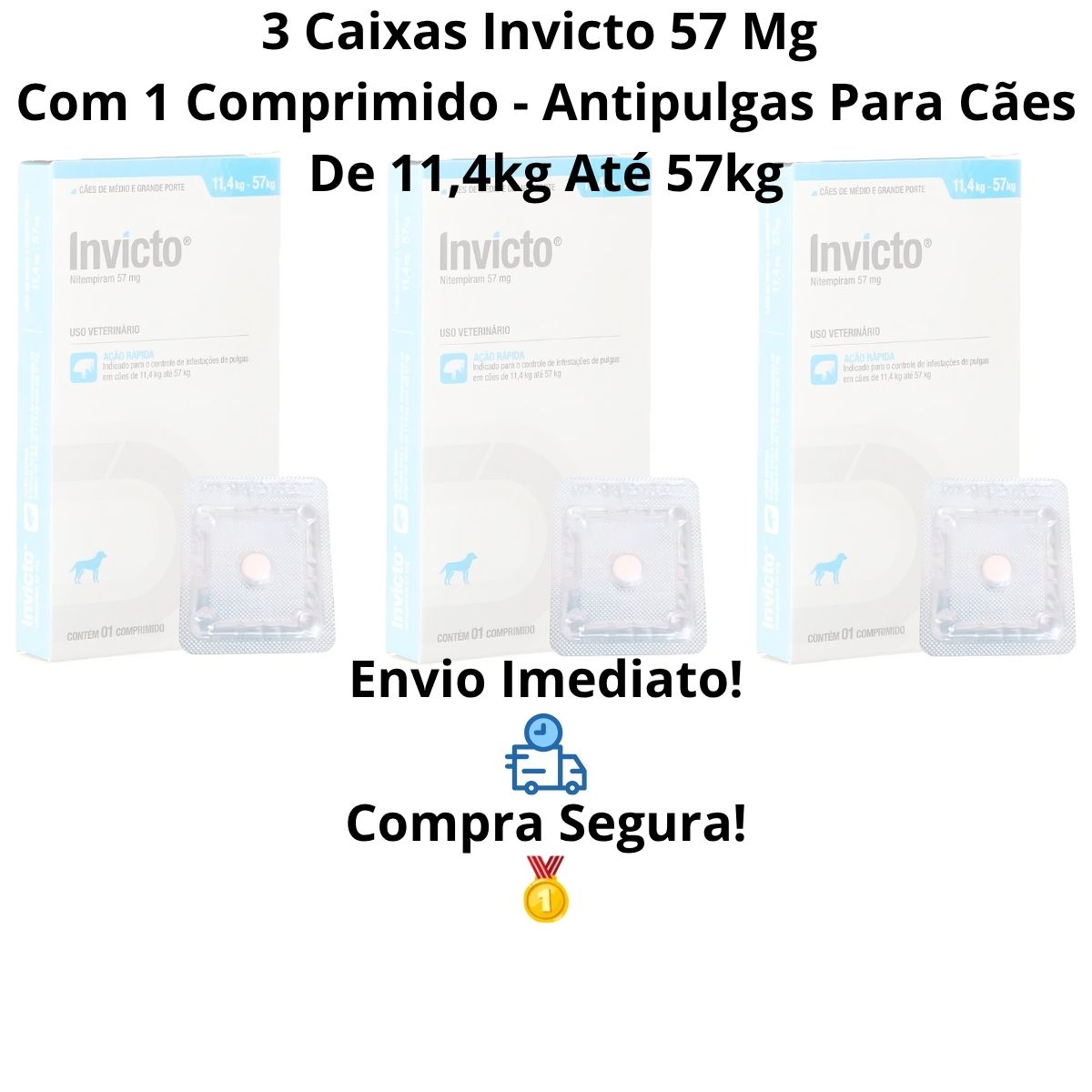 3cx Invicto 57mg 1cp - Para Cães De 11,4 Até 57kg - Dechra - Imagem 10