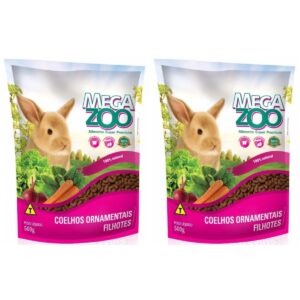 2un MegaZoo Extrusado Coelhos Filhotes Ornamentais 500g