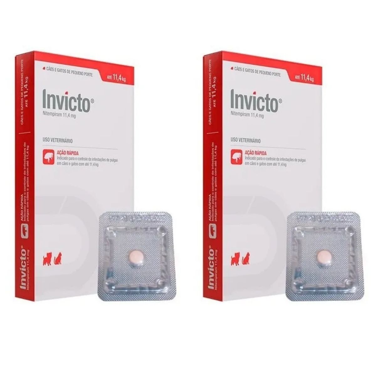 2cx Invicto 11,4mg 1cp - Para Cães E Gatos - Dechra