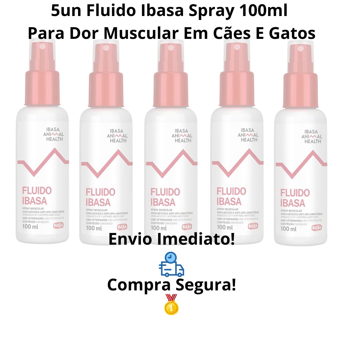 5un Fluido Ibasa Spray 100ml - Para Dor Muscular - Imagem 7