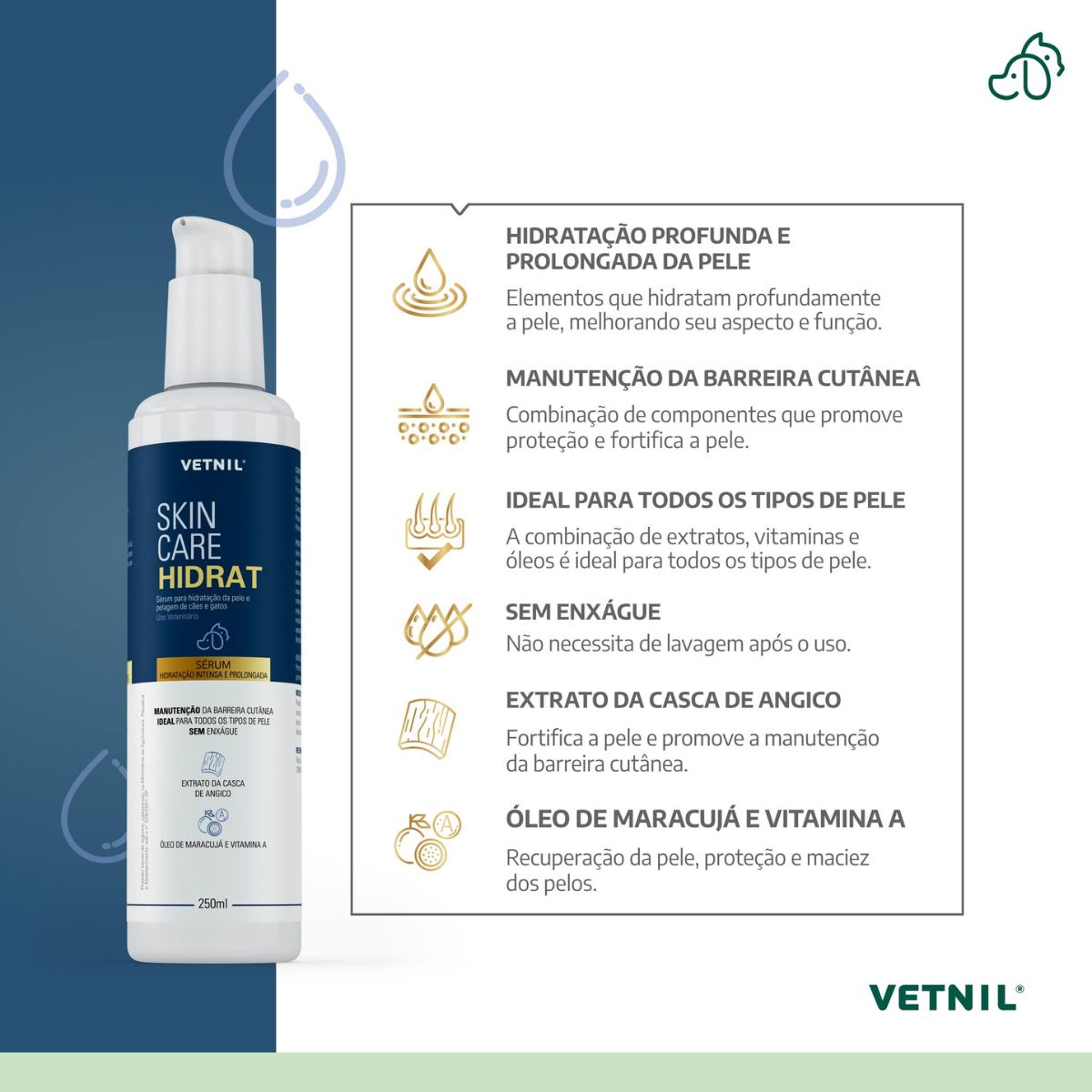2un Skin Care Hidrat Spray 250ml - Vetnil - Imagem 5