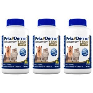 Kit 3 Pelo E Derme 1500 60 Comprimidos - Vetnil