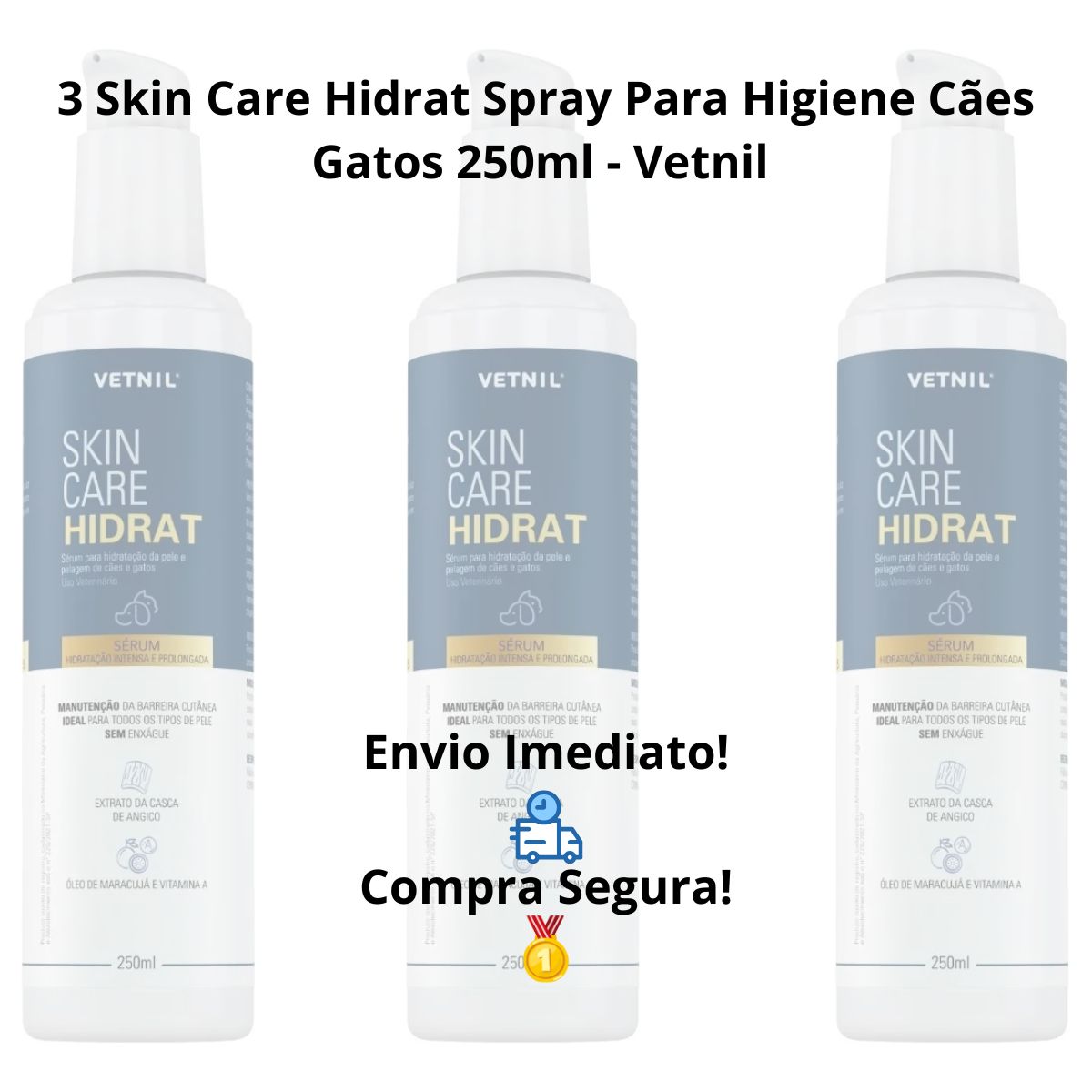 3un Skin Care Hidrat Spray 250ml - Vetnil - Imagem 8