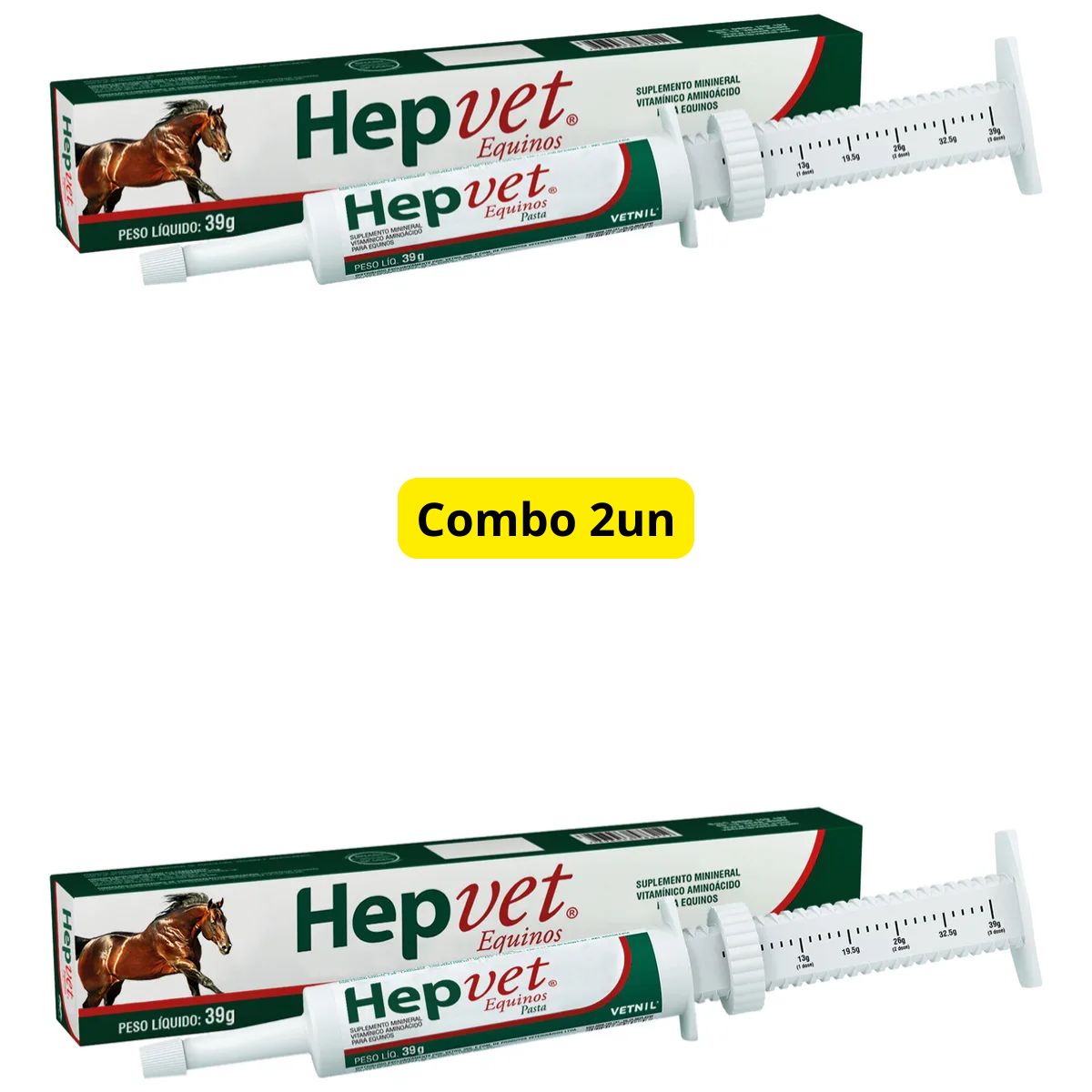 2 Hepvet Equinos Pasta 39g - Vetnil - Imagem 2