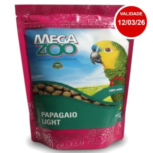 Megazoo Papagaio Light 600g Ração Extrusada