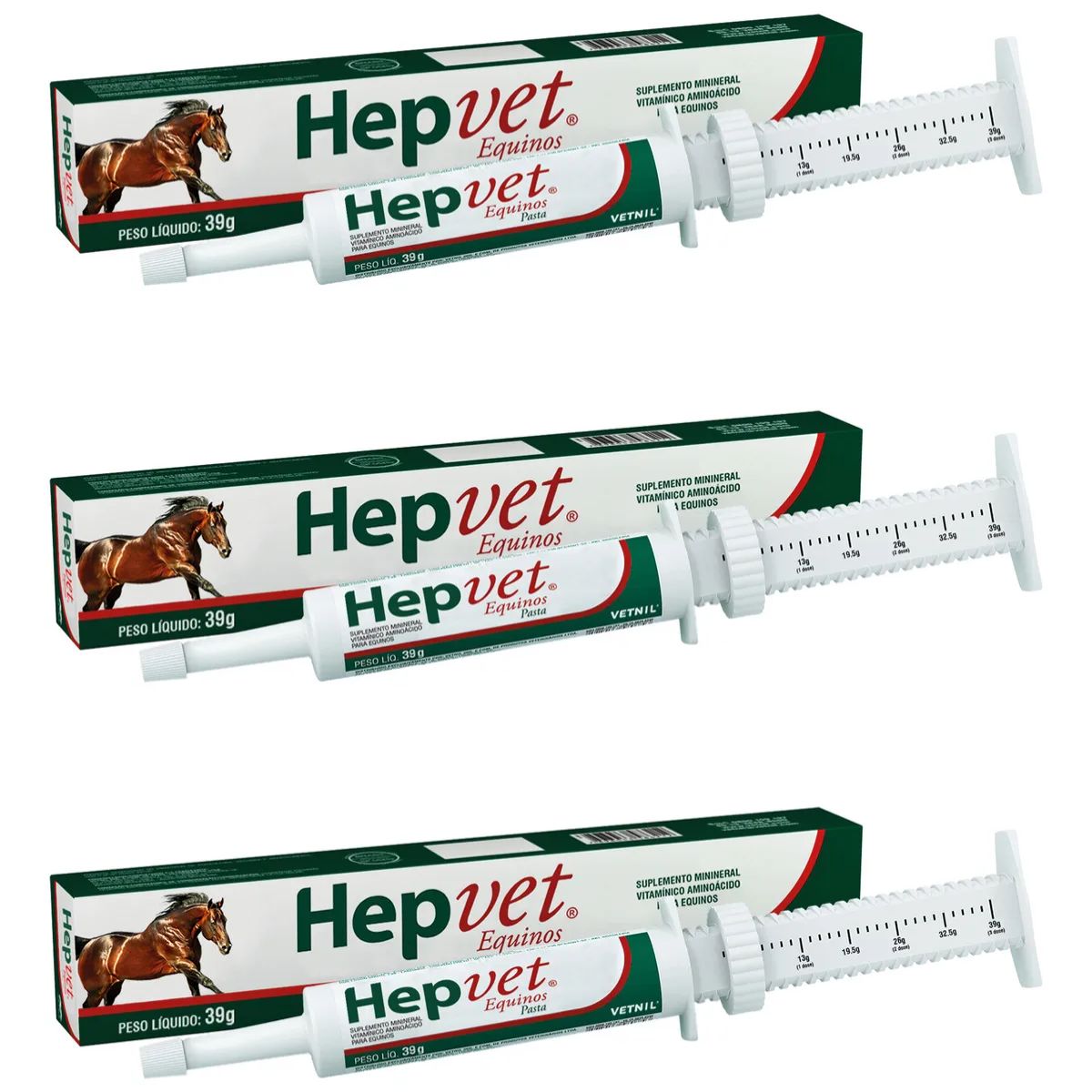 3 Hepvet Equinos Pasta 39g - Vetnil