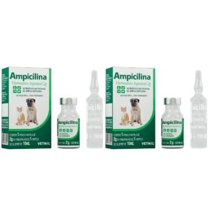 2 Ampicilina Veterinária Injetável 2g - Vetnil
