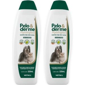 2un Shampoo Pelo E Derme Hipoalergênico 320ml - Vetnil