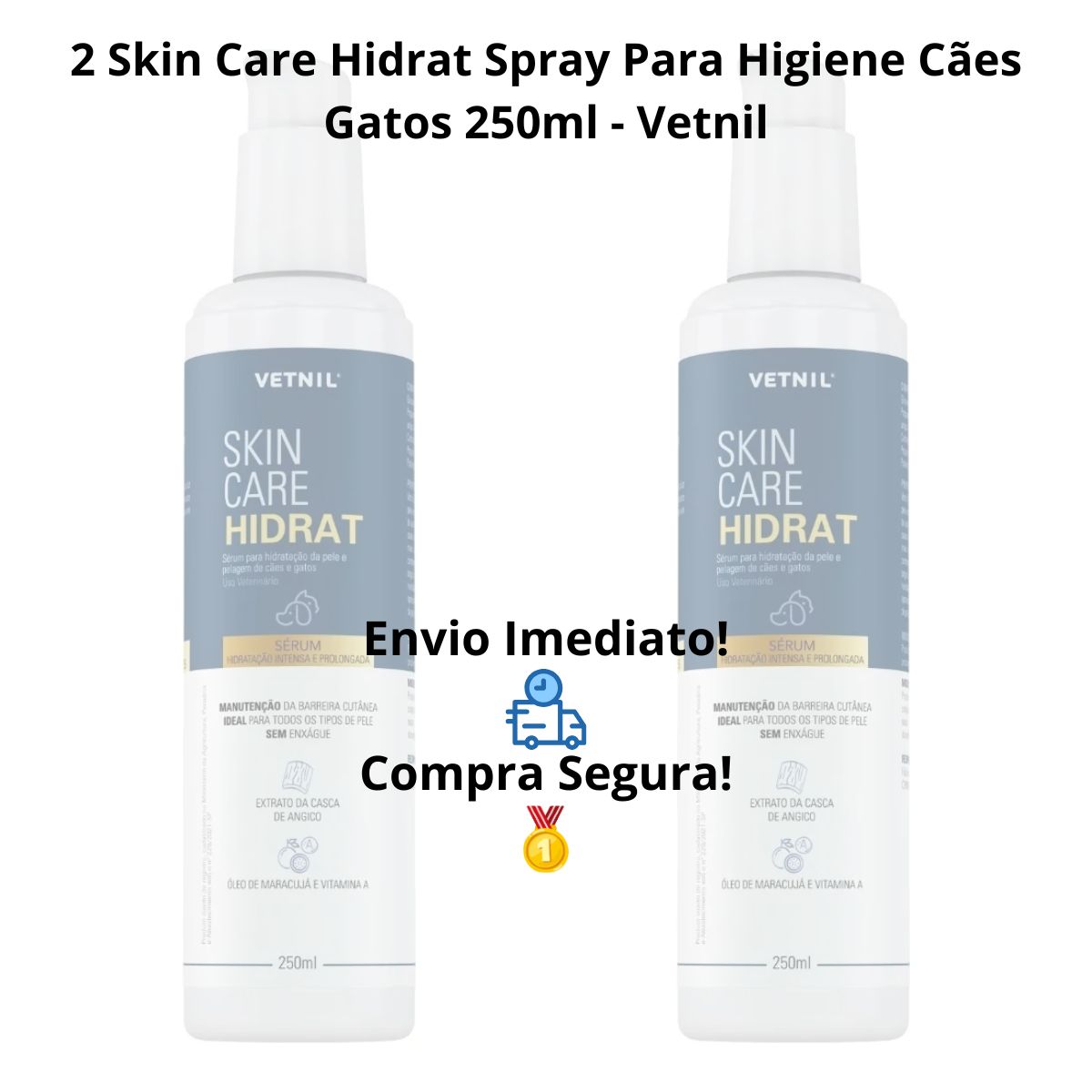 2un Skin Care Hidrat Spray 250ml - Vetnil - Imagem 8