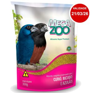 Megazoo Curio, Bicudo E Azulão 350g Ração Extrusada
