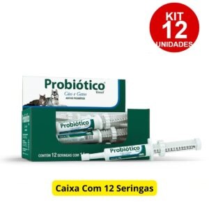 1 Caixa C/12 Probiótico 14g Para Cães E Gatos - Vetnil