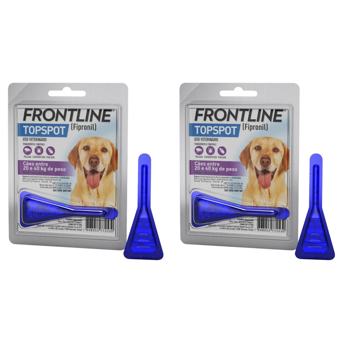 2 Frontline TopSpot 20kg a 40kg - Boehringer