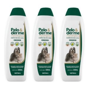 3un Shampoo Pelo E Derme Hipoalergênico 320ml - Vetnil