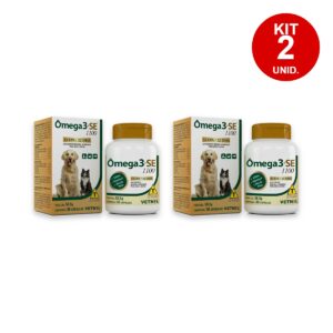 Kit 2 Ômega 3 Se 1100 Suplemento Para Cães E Gatos - 30 Capsulas - Vetnil