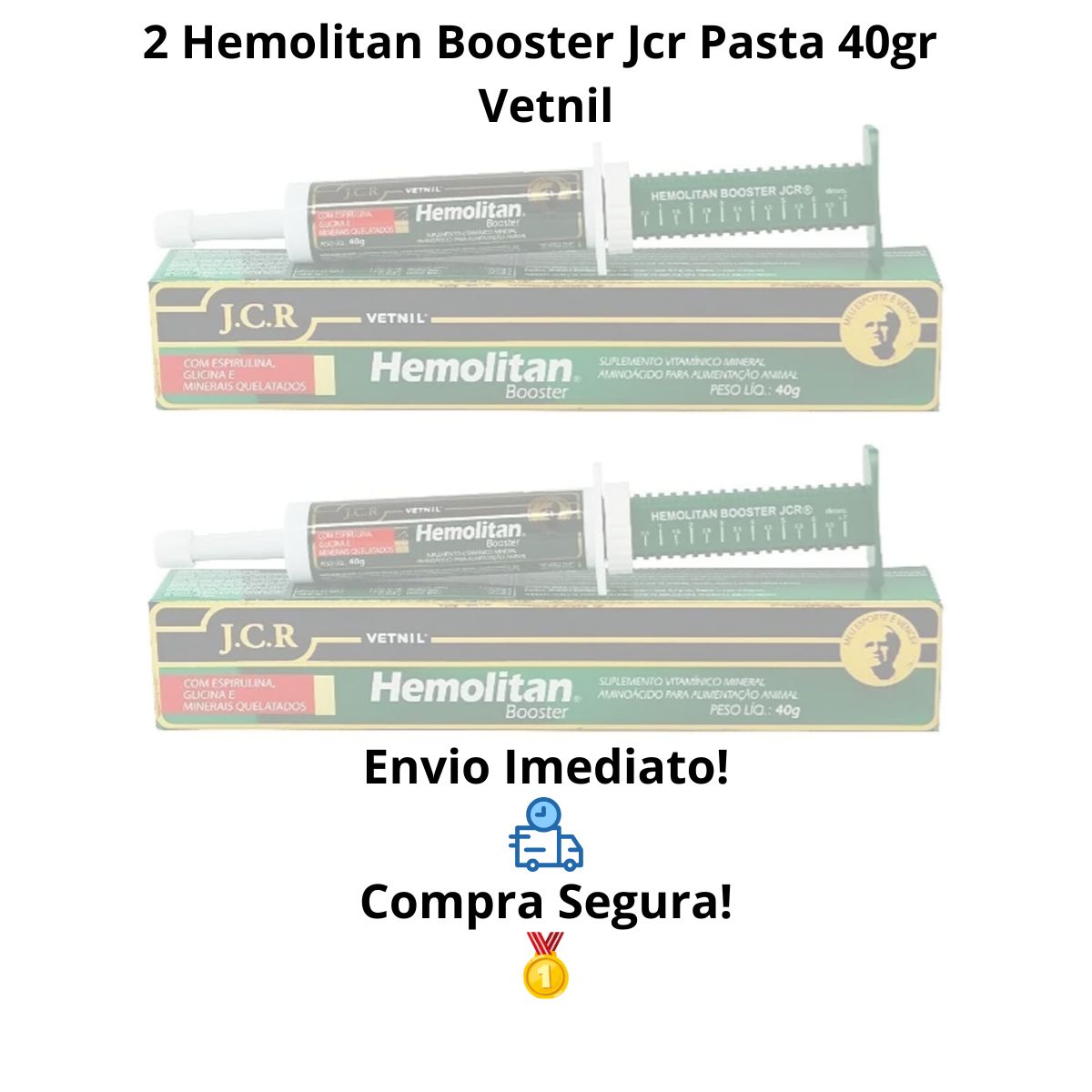 2 Hemolitan Booster Jcr Pasta 40g - Vetnil - Imagem 7