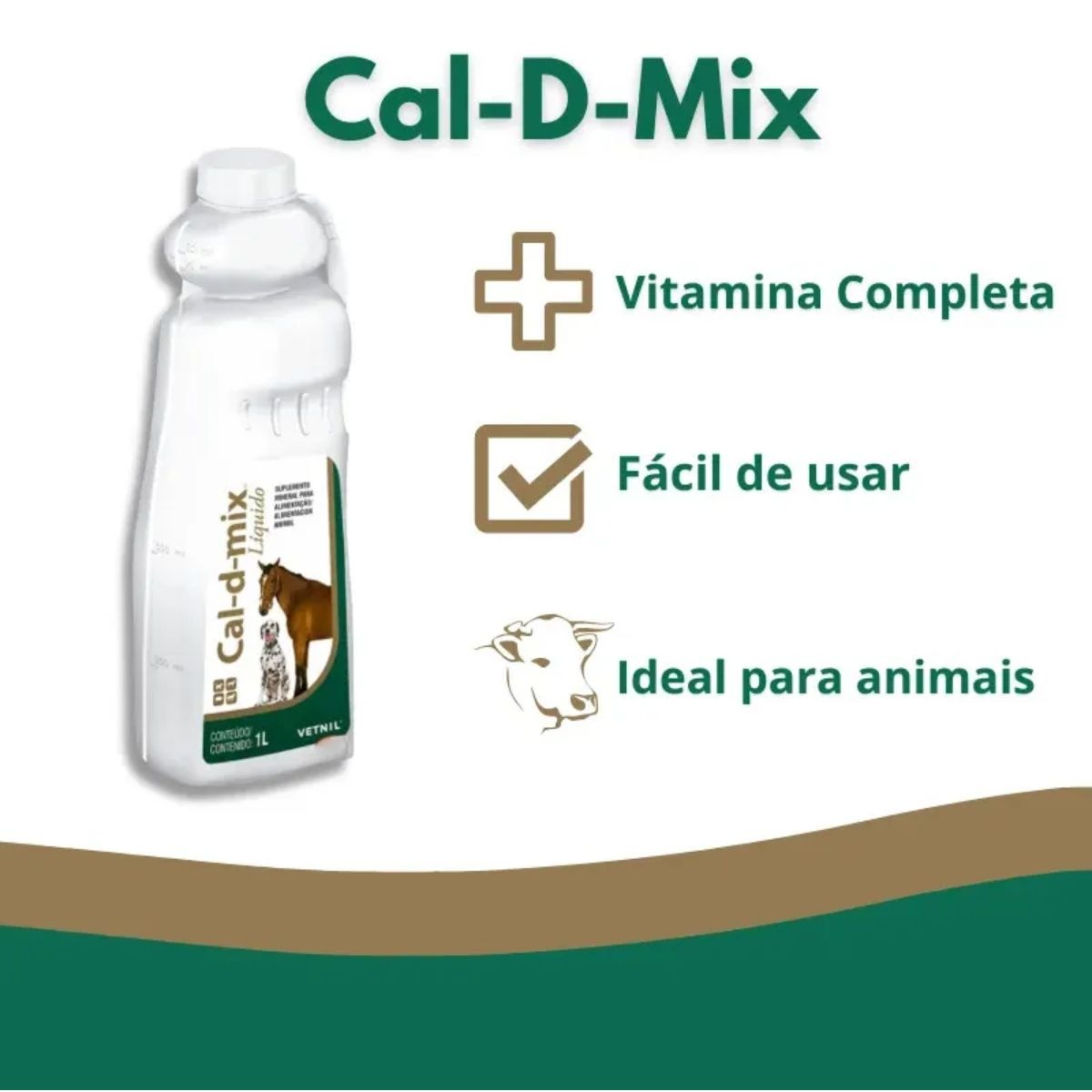 3 Cal-D-Mix Liquido 1 Litro - Vetnil - Imagem 3