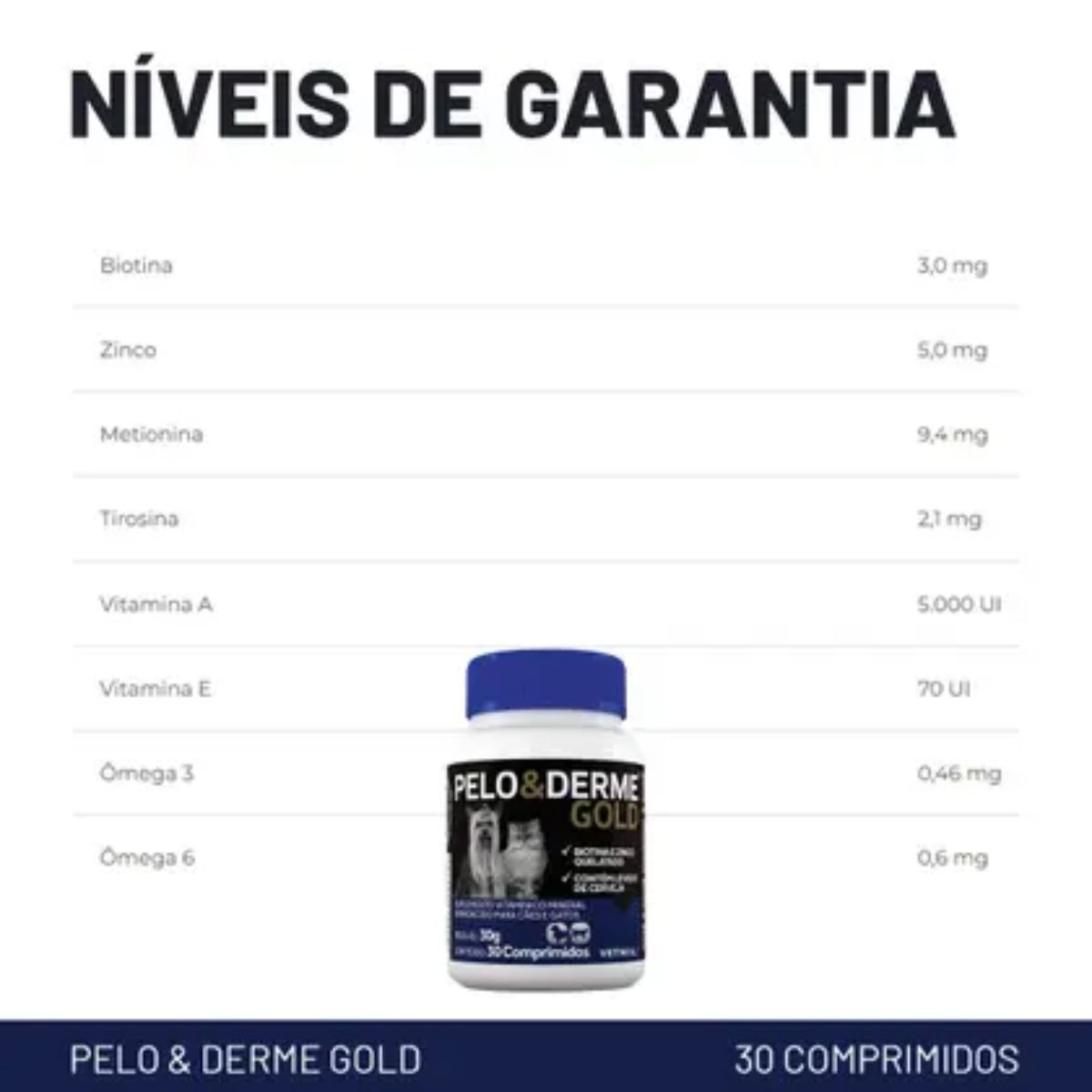 Kit 3 Pelo E Derme Gold 30 Comprimidos - Vetnil - Imagem 6