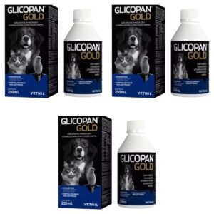 3 Glicopan Gold 250ml - Suplemento Vitaminico - Vetnil
