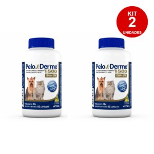 Kit 2 Suplemento Pelo E Derme 1500 Mg Dha+epa 60 Capsulas 90g Vetnil