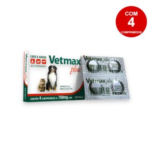 Vetmax Plus Vermifugo 4 Comprimidos 700mg - Vetnil