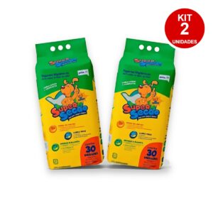 Kit C/2 Tapetes Higiênico 80x60cm Super Secão 30un Petix